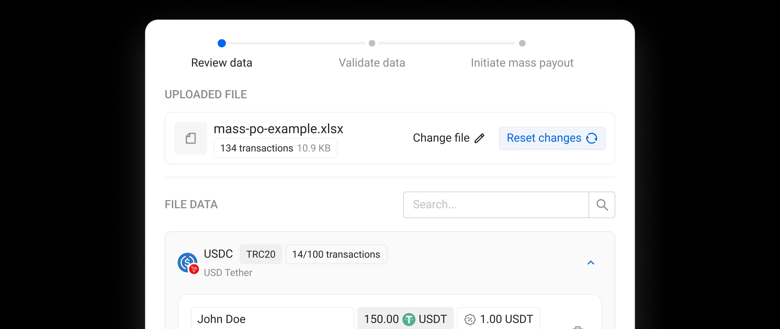 review and confirm your payout details